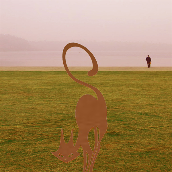 CIFbuy哥特黑猫金属墙饰 万圣节和圣诞节复古风格户外室内庭院装饰（TikTok、temu下自提）-6