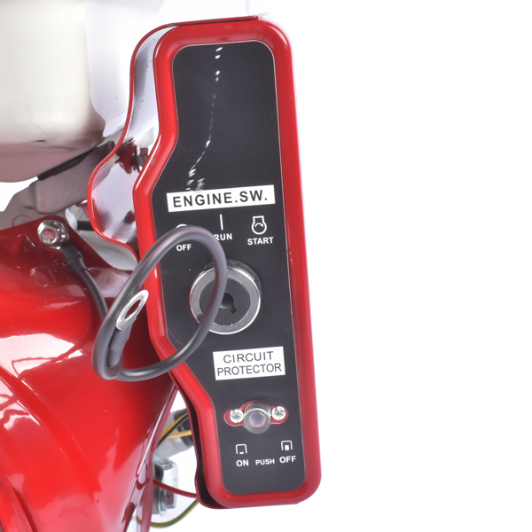 A3 四冲程 389cc 13HP OHV水平轴电启动汽油发动机红色 13HP 389cc 4-Stroke Gas Engine with Electric Start, Single Cylinder Go Kart Motor Horizontal Shaft OHV 3600RPM Gas Motor Red-15