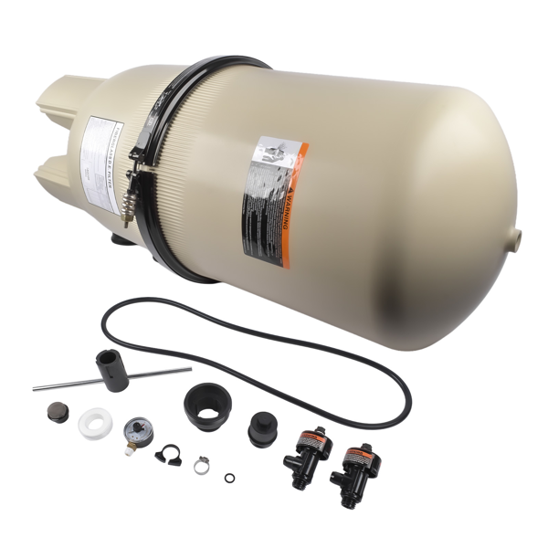 泳池过滤器 EC-180009 60 Sq. Ft. D.E Pool Filter Fiberglass Vertical Grid High Flow Removable Replacement for Pentair 180009-3