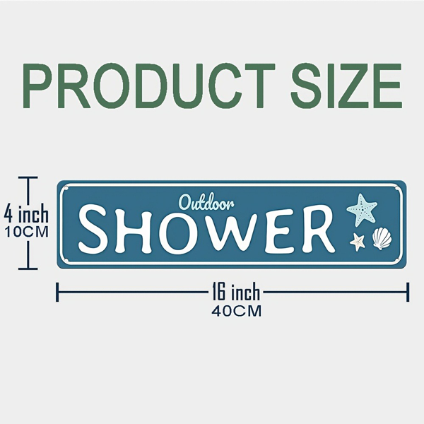 CIFbuy 防水铝制户外淋浴标识牌防紫外线耐刮褪色室内外壁挂装饰（TikTok、temu 下自提）-2