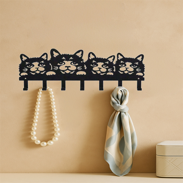 CIFbuy可爱猫爪壁挂钩 5件套 节省空间的家居收纳装饰（TikTok、temu下自提）-4