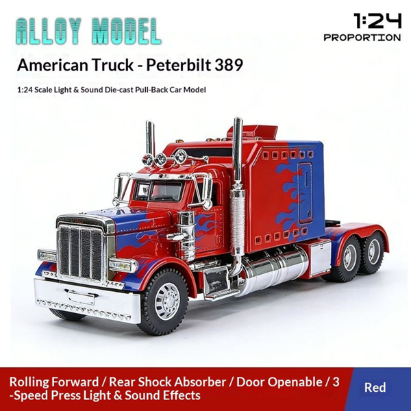 Semi Truck Toys for Boy Heavy Trucks,Metal Diecast Trucks Model Pull Back Cars with Light and Sound,Truck and Trailer Toys for Boys,Toy Trucks for Boys Age 4-8-1