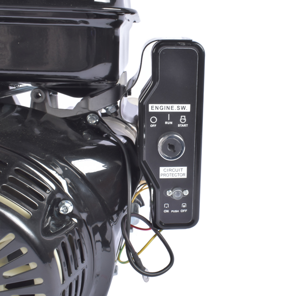 A3 四冲程 389cc 13HP OHV水平轴电启动汽油发动机黑色 4 Stroke 13HP 389cc Gas Engine with Electric Start, Go Kart Engine Horizontal Shaft OHV Gas Motor, Gas Powered Multi-Use Engine Black-13