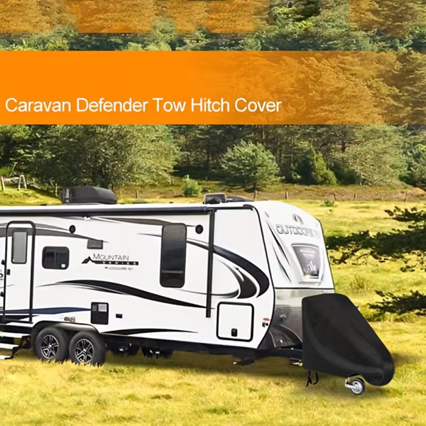 全黑拖车挂钩盖用于房车和旅行拖曳 - 适用于房车、卡车、拖车、船只及全地形车 - 防尘防雪防水，易安装，增强边缘设计，耐用结构，户外爱好者必备-10