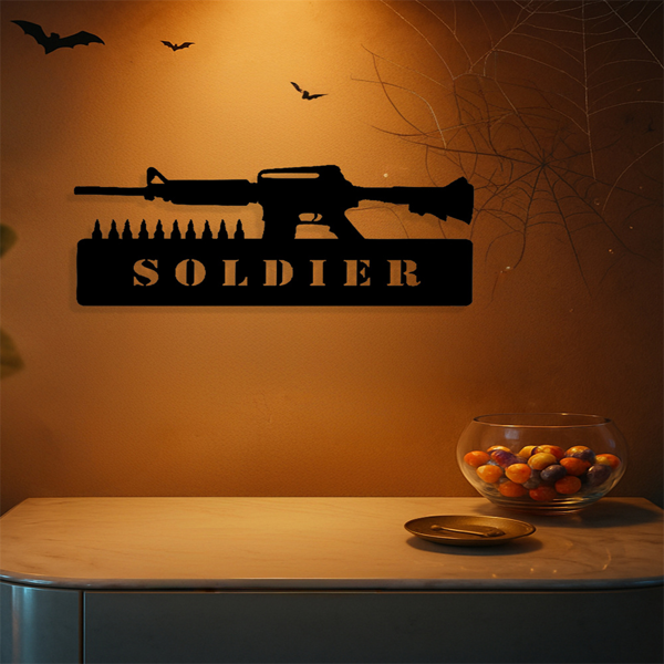 CIFbuy复古美国士兵装饰铁牌 家居酒吧车库墙面艺术装饰(TikTok、temu下自提)-1