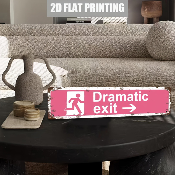 CIFbuy 复古戏剧性入口铝制标牌乡村风墙面装饰家用酒吧咖啡馆车库壁挂饰品（TikTok、temu 下自提）-2