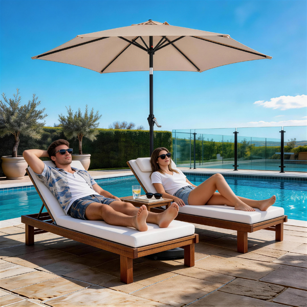 7.5FT 卡其色 转向头 圆形 太阳伞 涤纶布 6铁伞骨 铁中柱-21