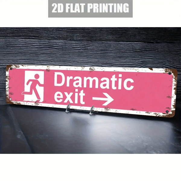 CIFbuy 复古戏剧性入口铝制标牌乡村风墙面装饰家用酒吧咖啡馆车库壁挂饰品（TikTok、temu 下自提）-5