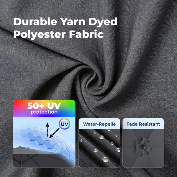 7.5FT 灰色 转向头 圆形 太阳伞 涤纶布 6铁伞骨 铁中柱-17