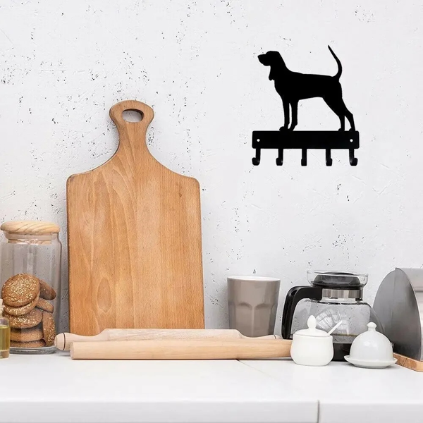 CIFbuy复古猎浣熊犬入口壁挂钩套装乡村农舍风格衣帽钥匙宠物牵引绳收纳整理器(TikTok、temu下自提)-6