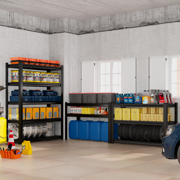 车库用五层可调节储物架，可容纳 2000 磅——重型金属多用途架式搁板，适合仓库、储藏室、衣橱和厨房使用-8