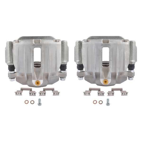 刹车钳 Rear Left and Right Brake Caliper with Bracket Fit for Chevy Astro GMC Safari Yukon Silver 2Pcs-1