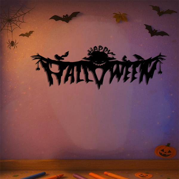 CIFbuy哥特万圣节金属墙壁装饰挂件客厅卧室幽灵室内哥特风格恐怖主题派对装饰（TikTok、temu下自提）-6