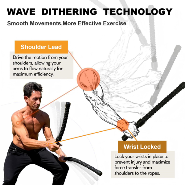 全新升级弹簧包胶无绳战绳 - 男女适用，便携可拆卸设计，在家中、办公室、户外或旅馆，随时随地都能锻炼（TK、Temu、Shein仅支持自提发货）-4