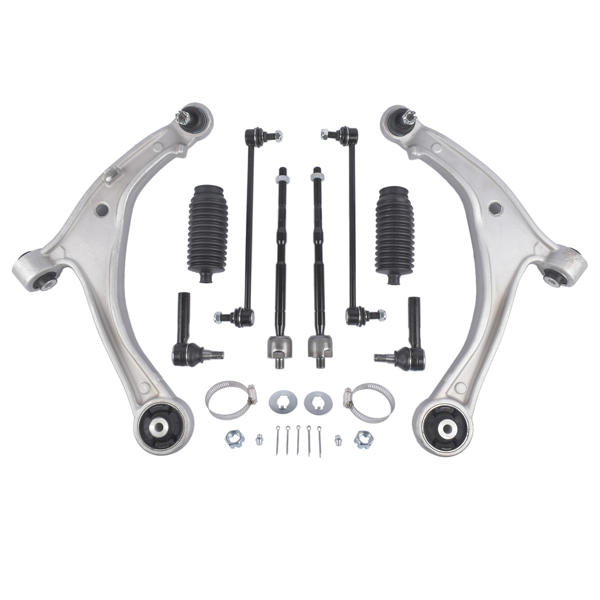 控制臂套装 10PCS Suspension Front Lower Control Arms Sway Bar Link End Tie Rod Replacement for 2011-2017 Honda Odyssey-2