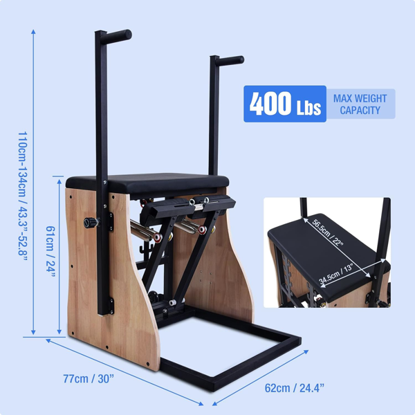 普拉提椅 Wunda椅 普拉提组合椅 带手柄 分离踏板 瑜伽核心训练康复用改革者机 包含防滑袜-2