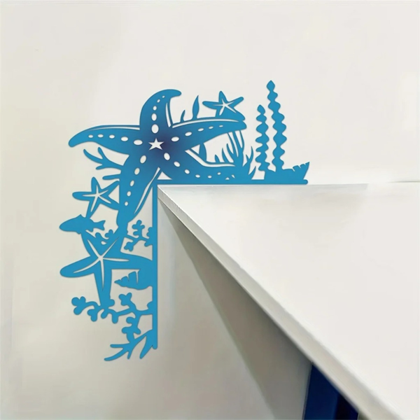 CIFbuy闪亮海星墙贴 女孩房海洋装饰 海滨主题卧室墙艺 可移除防水金属质感（TikTok、temu下自提）-3