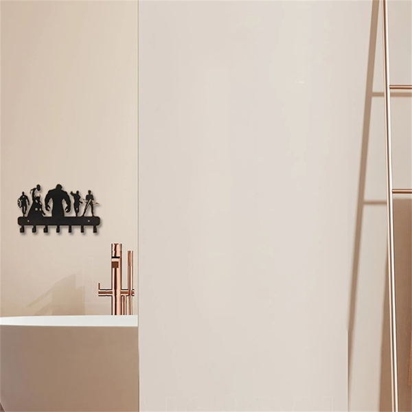 CIFbuy美人鱼主题壁挂钩组，厨房浴室卧室玄关装饰金属挂钩，耐用挂物架可挂毛巾钥匙外套帽子杯子，可爱家居装饰女性青少年独特暖房礼物（TikTok、temu下自提）-6