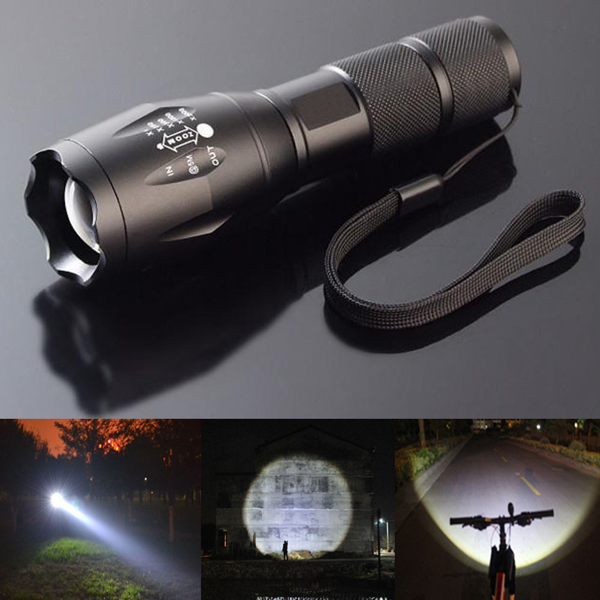 4套USB可充电LED手电筒可调焦户外5模式手电筒+电池+USB充电器套装(各平台政策不同，链接已附相关资质，如无所需资质请勿上架)-6