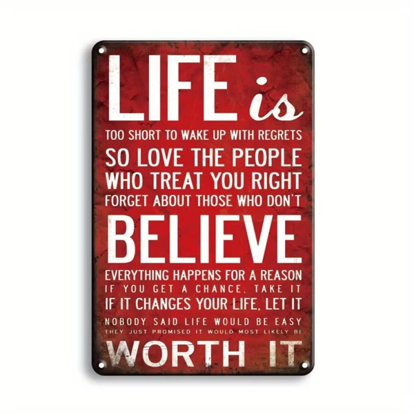 CIFbuy 复古励志标语金属铁皮画家居酒吧咖啡馆装饰标牌（TikTok、temu 下自提）-3