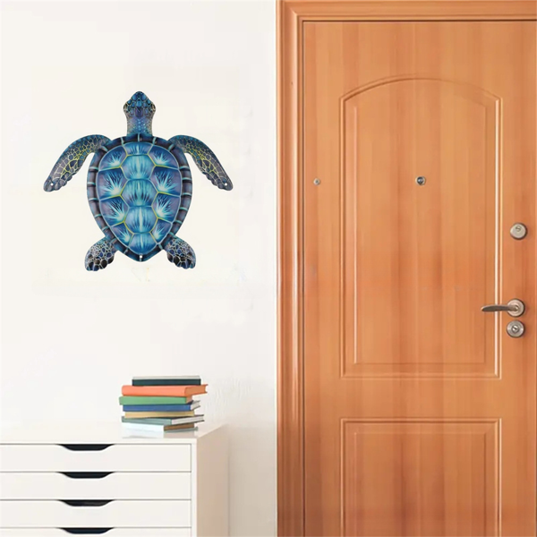 CIFbuy复古海龟金属墙壁艺术 海岸装饰适用于客厅卧室 航海主题室内外挂饰（TikTok、temu下自提）-7