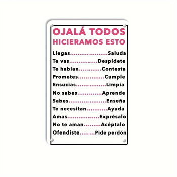 CIFbuy 西班牙语励志标语金属墙挂复古锡板墙面装饰牌（TikTok、temu 下自提）