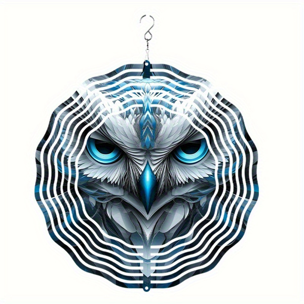 CIFbuy10英寸鹰纹艺术旋转挂风铃阳台庭院装饰品夏季礼物(TikTok、temu下自提)-5