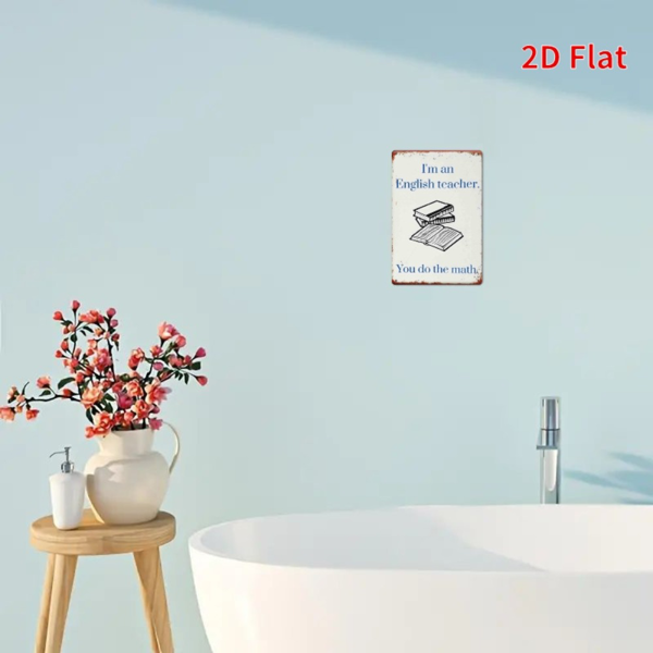 CIFbuy 英语教师复古金属标牌教学短语铁艺装饰家居咖啡馆车库教师礼品（TikTok、temu 下自提）-2