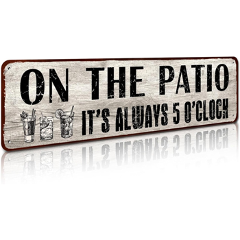 CIFbuy 家用铝制庭院标牌酒吧门廊户外装饰圣诞装饰挂件（TikTok、temu 下自提）