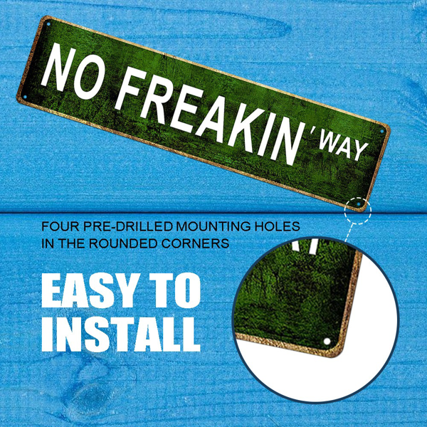 CIFbuy 幽默复古金属锡牌绝对不可能铁制墙面装饰酒吧咖啡馆家居壁挂（TikTok、temu 下自提）-3