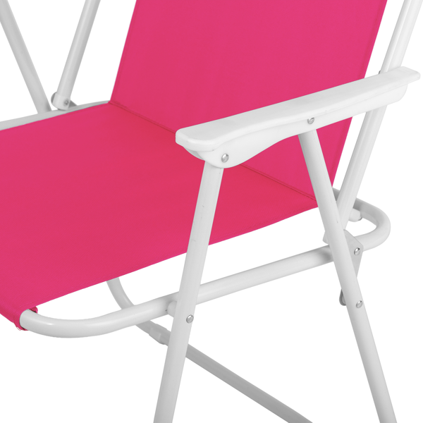 1pcs 座高15in XL 芭比粉 弹簧椅 铁沙滩椅 带伞 连体牛津布有横杆一档调节带伞弹簧铁沙滩椅15"-1 63*60*95cm 120kg-5