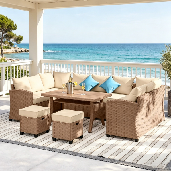 户外花园沙发套装 /藤编沙发-1