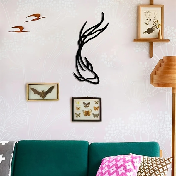 CIFbuy手工锻打半磅实心铁制鱼形墙面装饰 个性化垂钓主题礼品（TikTok、temu下自提）-4