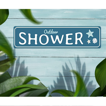 CIFbuy 防水铝制户外淋浴标识牌防紫外线耐刮褪色室内外壁挂装饰（TikTok、temu 下自提）