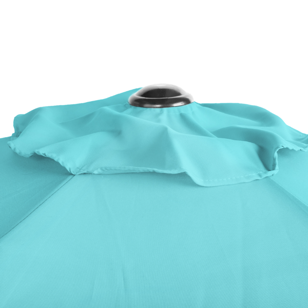 9FT 天蓝色  转向头 KD 圆形  太阳伞 涤纶布 6铁伞骨 铁中柱-12