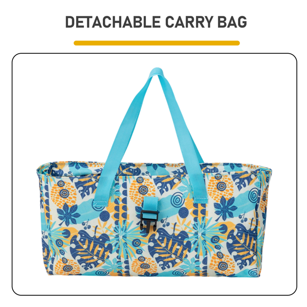 1pcs 座高17in 复古盛夏 铝沙滩椅 带头部海绵 侧单肩带 二合一布杯托侧袋 底部收纳提包  牛津布无横杆七档调节猫爪扶手沙滩椅17"-1 62*99*100.5cm 120kg-6