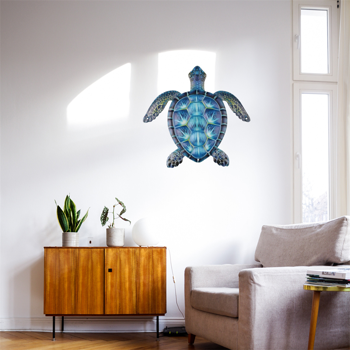 CIFbuy复古海龟金属墙壁艺术 海岸装饰适用于客厅卧室 航海主题室内外挂饰（TikTok、temu下自提）