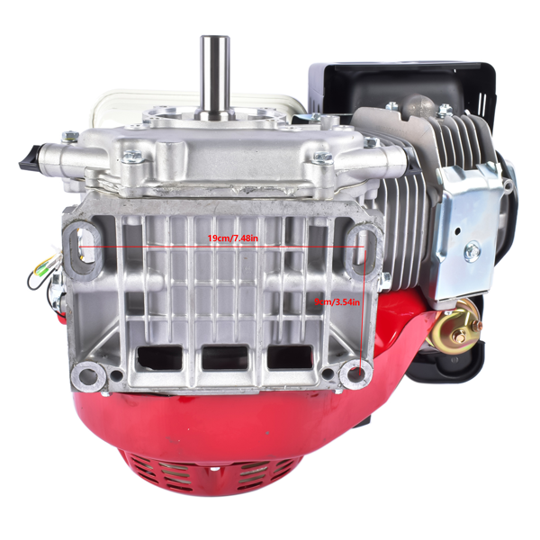 A3 四冲程 420cc 15HP OHV水平轴汽油发动机红色 4 Stroke 15HP 420cc Gas Engine, Horizontal Shaft OHV Gas Motor, Shaft 1" (25mm) Diameter, Go Kart Motor Engine for Log Splitters Compressors Lawn Mowers-14