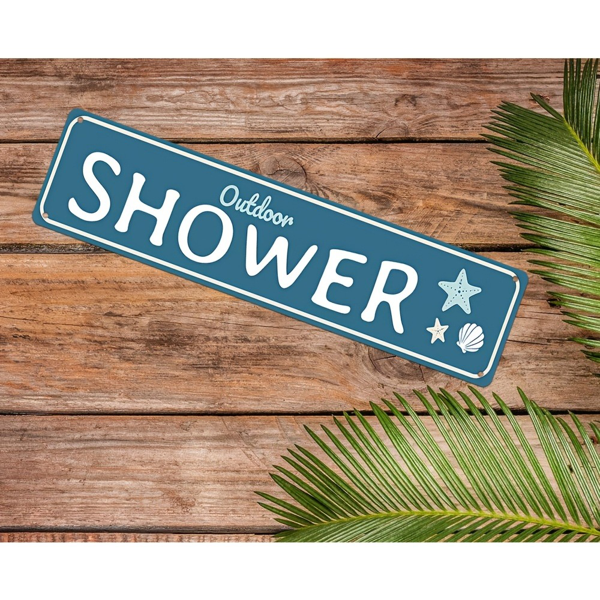 CIFbuy 防水铝制户外淋浴标识牌防紫外线耐刮褪色室内外壁挂装饰（TikTok、temu 下自提）-4