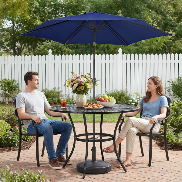 7.5FT 海军蓝 转向头 圆形 太阳伞 涤纶布 6铁伞骨 铁中柱-31