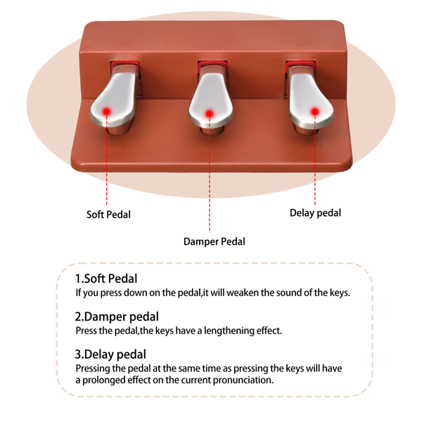 GPP-203 88键重锤键盘 嵌入式支架款 胡桃木 电钢琴-5