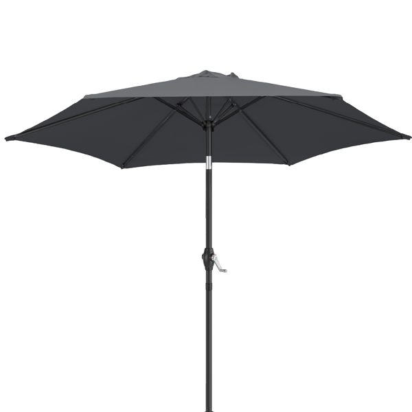 7.5FT 灰色 转向头 圆形 太阳伞 涤纶布 6铁伞骨 铁中柱-6