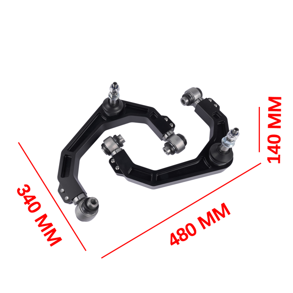 控制臂 2PCS Billet Aluminum Upper Control Arm Replacement for Ford F-150 4X4 2004-2022 F150 2WD 2009-2022 Black-8