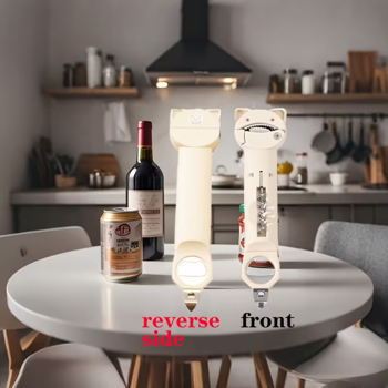 5合一易转开瓶器，适合关节炎患者和手部力量较弱者罐子开瓶器套装，适合老年人使用的符合人体工程学的厨房小工具，易于抓握需求.送给老年人、关节炎患者或任何希望简化厨房工作的人的理想实用礼物