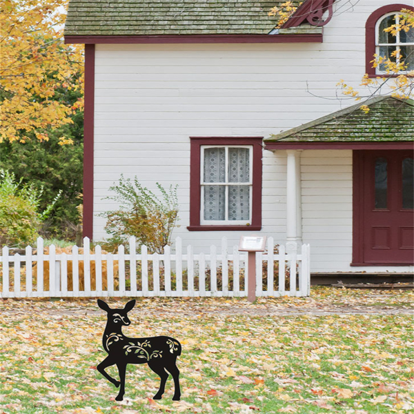 CIFbuy哥特黑色铁制花园地插户外万圣节庭院装饰男女家居礼物（TikTok、temu下自提）-1