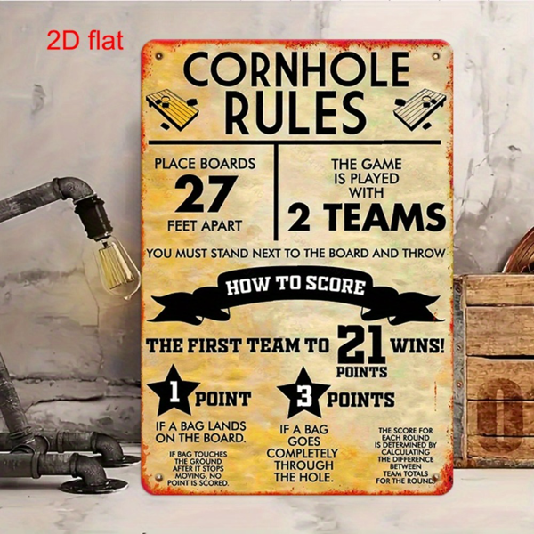 CIFbuy 复古玉米坑规则金属标牌乡村黑白铁艺家居学校公园庭院装饰（TikTok、temu pick-up service）-6