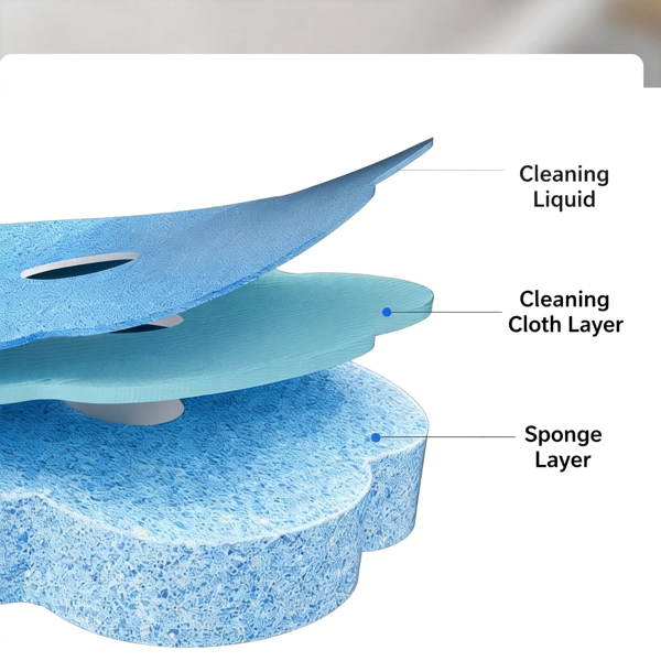 壁挂式马桶刷套装，含一次性刷头，三层清洁系统，一键更换设计，浴室清洁工具，带支架和马桶刷套装-3