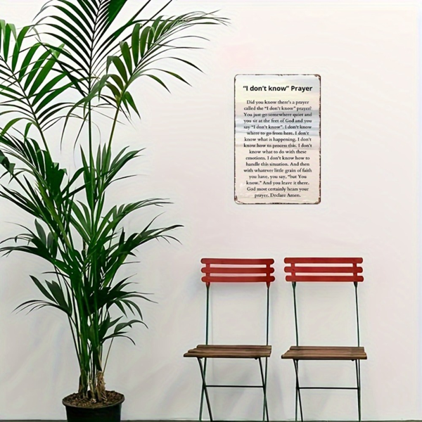 CIFbuy 铝制祈祷标语标牌宗教风墙面装饰客厅车库咖啡厅装饰礼品（TikTok、temu 下自提）-6