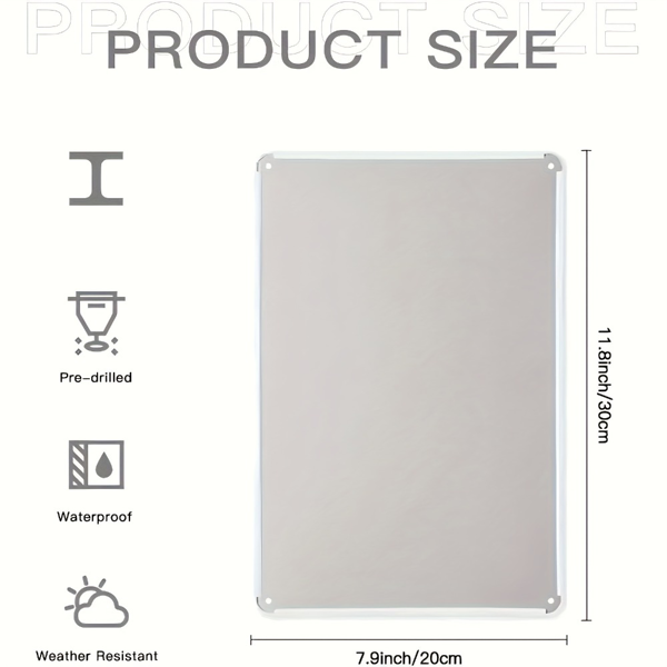 CIFbuy 复古幸存者主题金属标牌 12x8 英寸无框黑色墙面装饰挂牌（TikTok、temu 下自提）-2