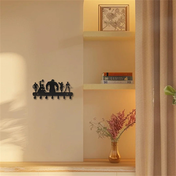 CIFbuy美人鱼主题壁挂钩组，厨房浴室卧室玄关装饰金属挂钩，耐用挂物架可挂毛巾钥匙外套帽子杯子，可爱家居装饰女性青少年独特暖房礼物（TikTok、temu下自提）-4